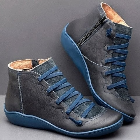 Women's Leather-Look Barefoot Flat Sole Ankle Boots 14