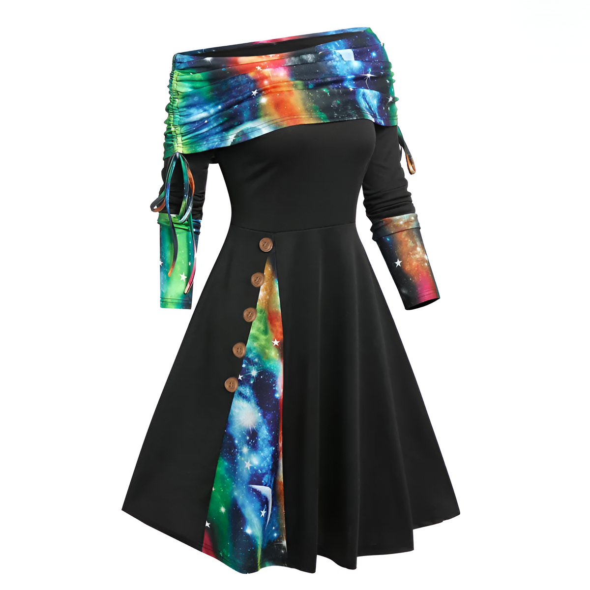 Women's Off-Shoulder Fitted Midi Dress — Bardot Style 8