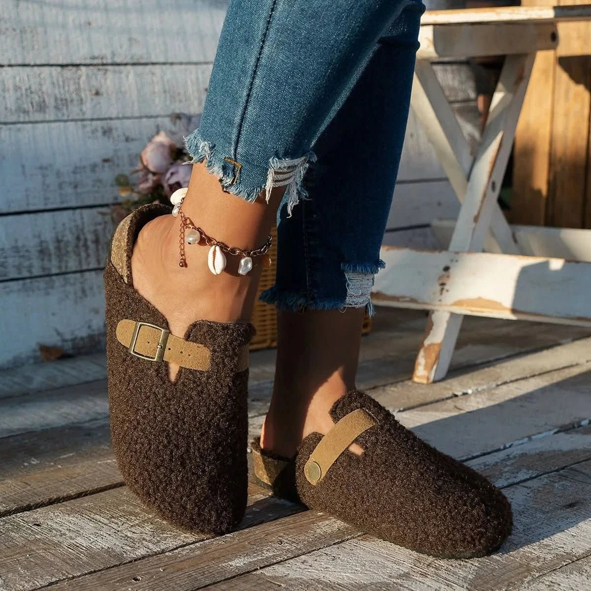 Sheepskin Mule Slippers — Wool Lined Anti-Slip Winter Shoe 5