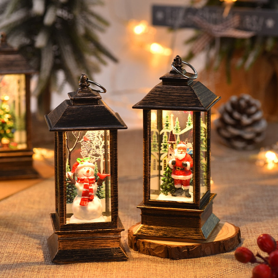 Retro Mini Christmas Lantern — Battery-Operated Vintage Glow 7