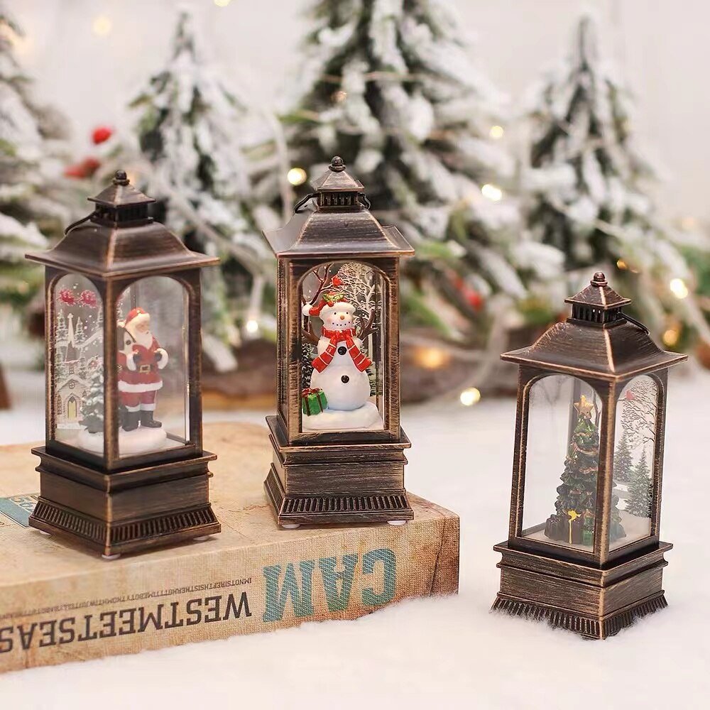 Retro Mini Christmas Lantern — Battery-Operated Vintage Glow 5
