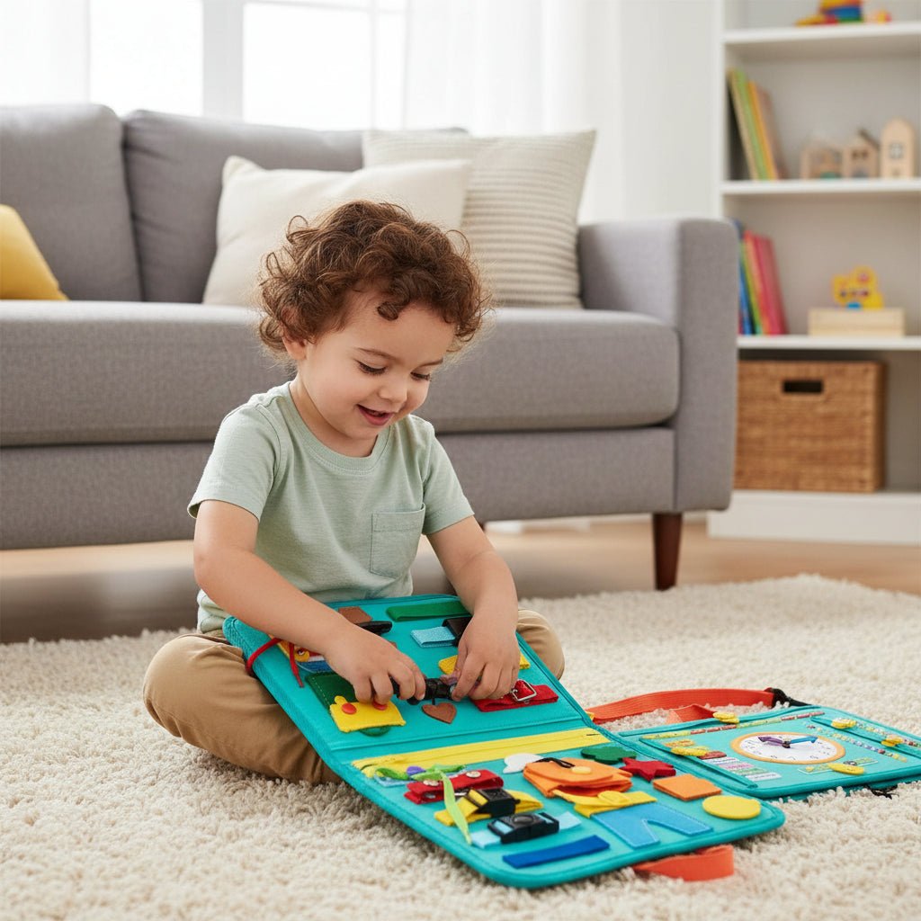 Montessori Toys Wooden Activity Board — 15 Sensory Activities 3