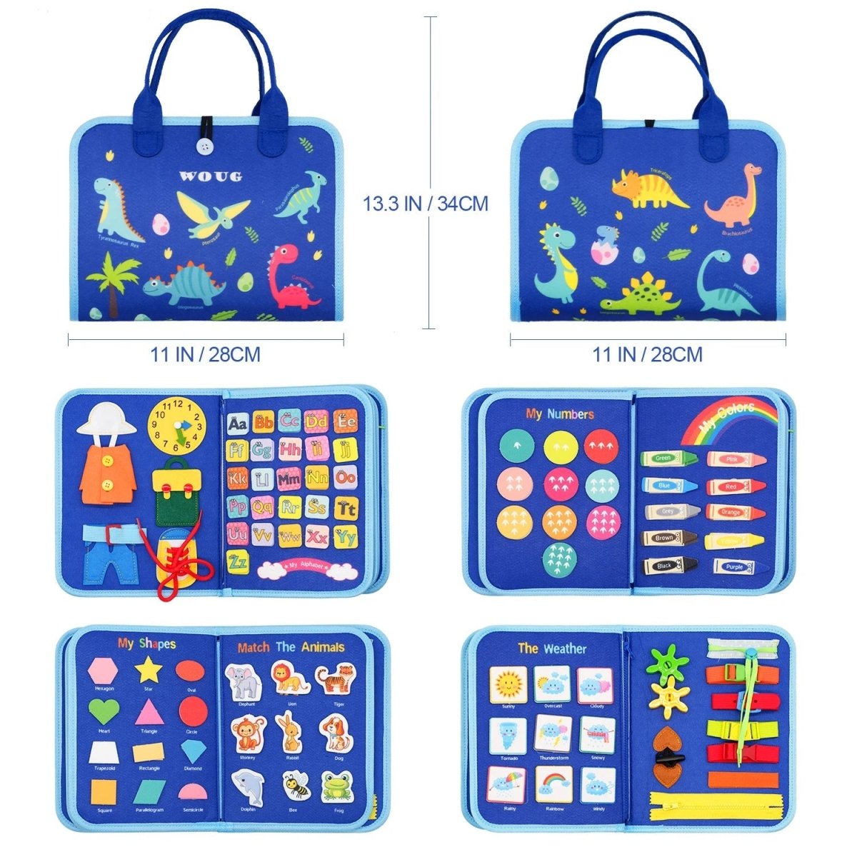 Montessori Toys Wooden Activity Board — 15 Sensory Activities 7