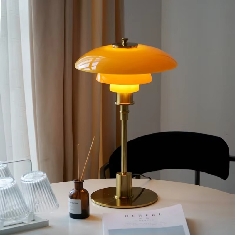Scandinavian Glass Table Lamp — Warm Ambient LED Light 1