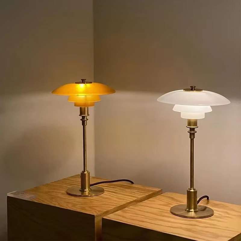 Scandinavian Glass Table Lamp — Warm Ambient LED Light 2