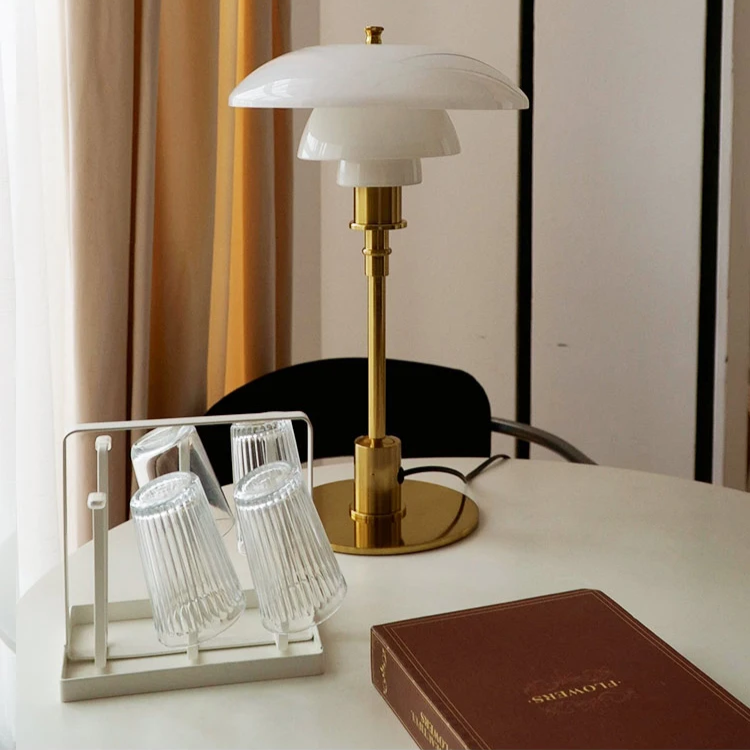 Scandinavian Glass Table Lamp — Warm Ambient LED Light 4