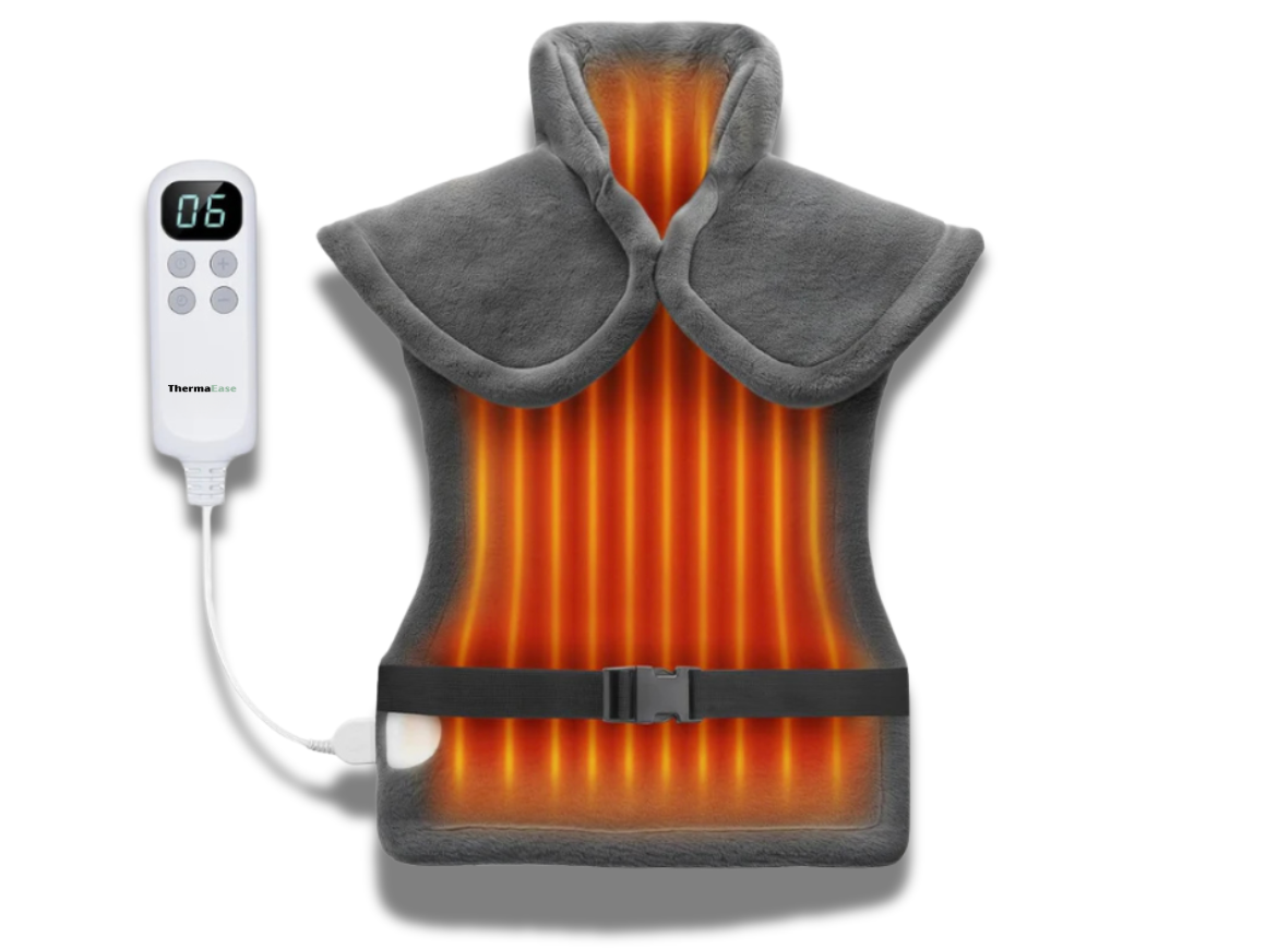 Electric Back & Shoulder Heat Wrap — Adjustable Fit 1