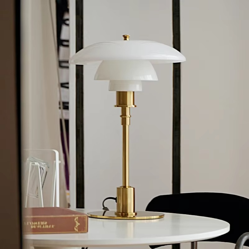 Scandinavian Glass Table Lamp — Warm Ambient LED Light 7