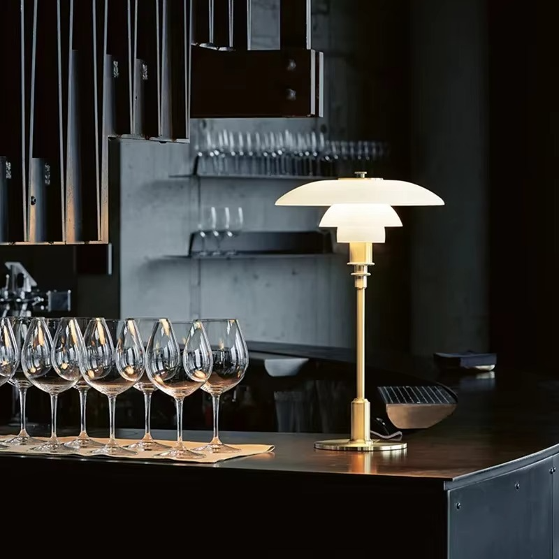 Scandinavian Glass Table Lamp — Warm Ambient LED Light 3