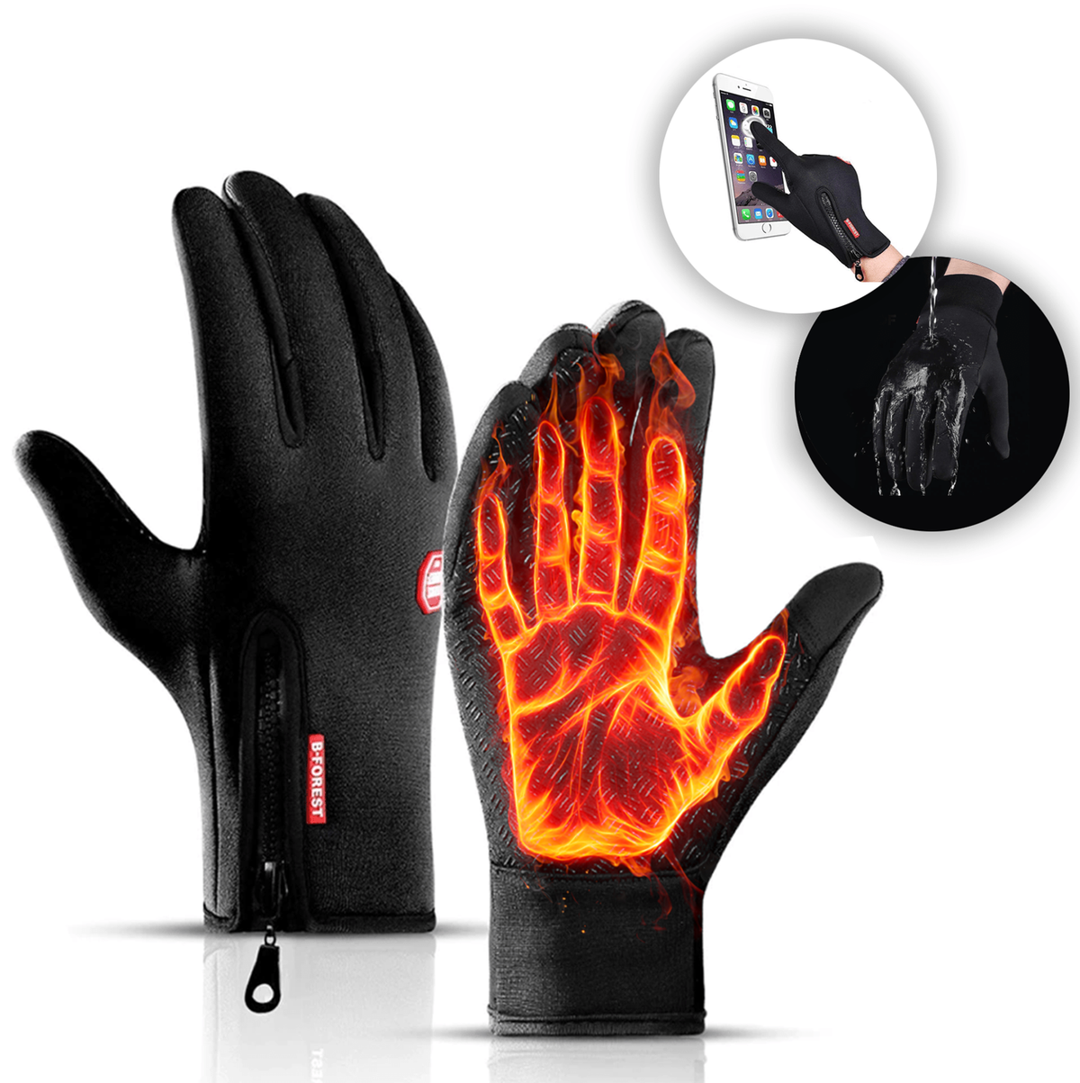 Thermal Winter Gloves — Fleece Lined Anti-Slip Unisex Fit 2