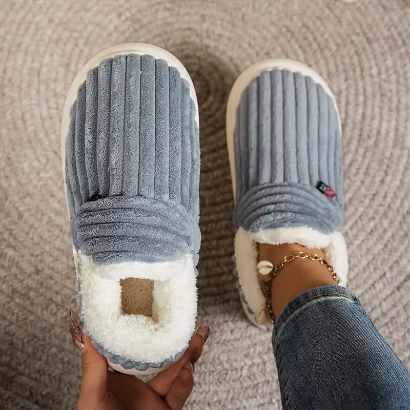 Fleece-Lined Thermal House Slippers — Non-Slip Unisex 13