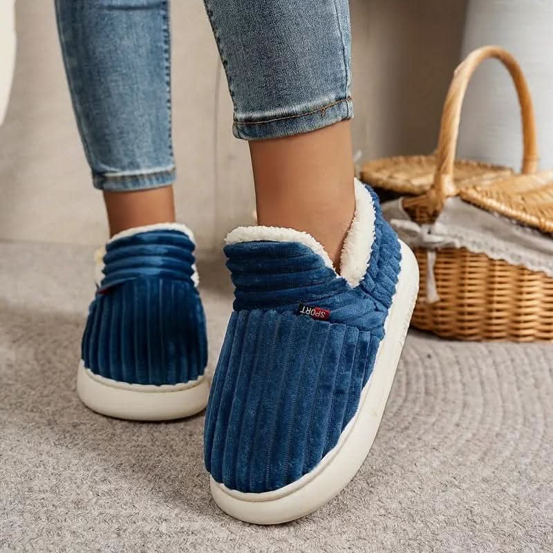 Fleece-Lined Thermal House Slippers — Non-Slip Unisex 6