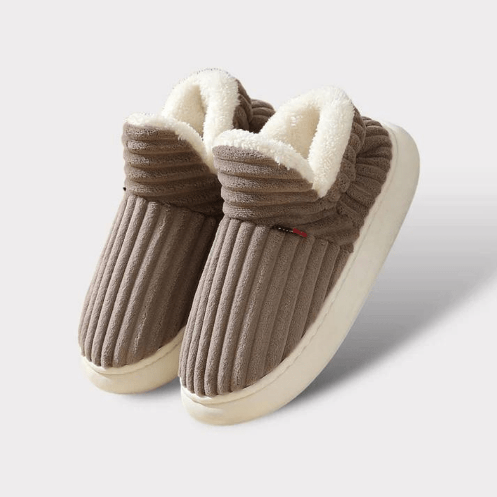 Fleece-Lined Thermal House Slippers — Non-Slip Unisex 11