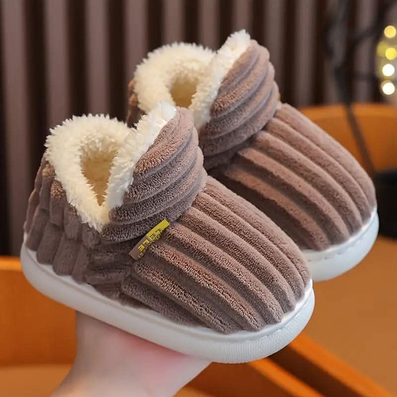Fleece-Lined Thermal House Slippers — Non-Slip Unisex 12