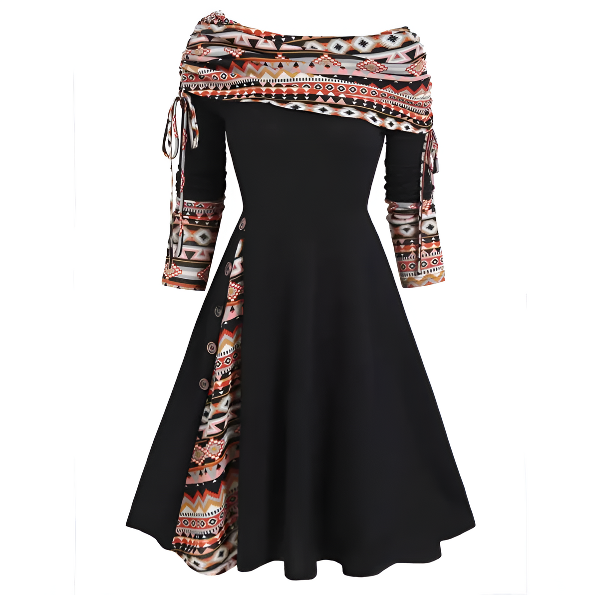 Women's Off-Shoulder Fitted Midi Dress — Bardot Style 10