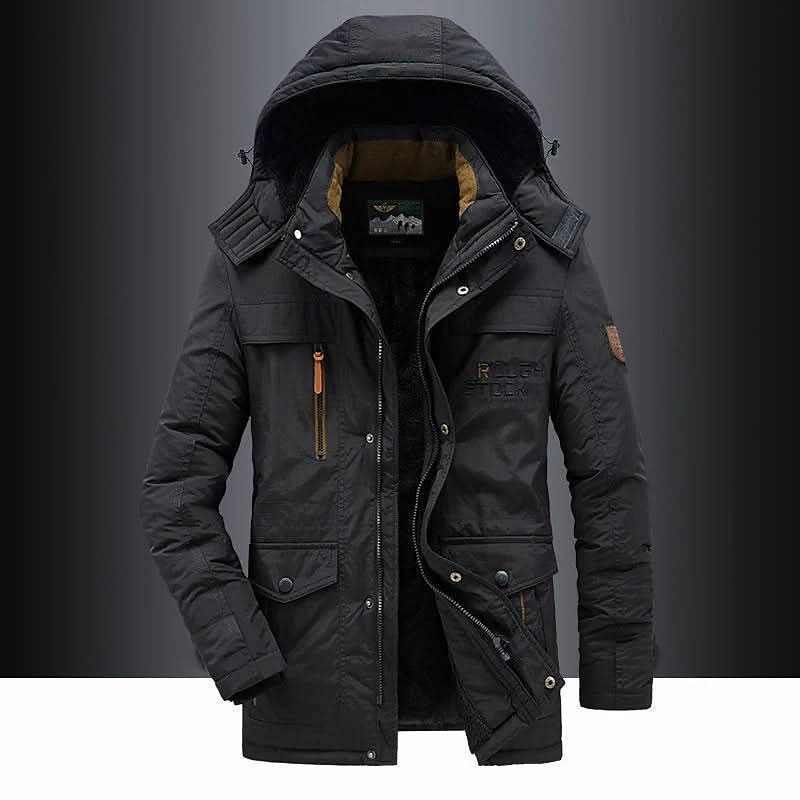 Women's Windproof Padded Parka — Fleece Lined Mid-Length Coat 3