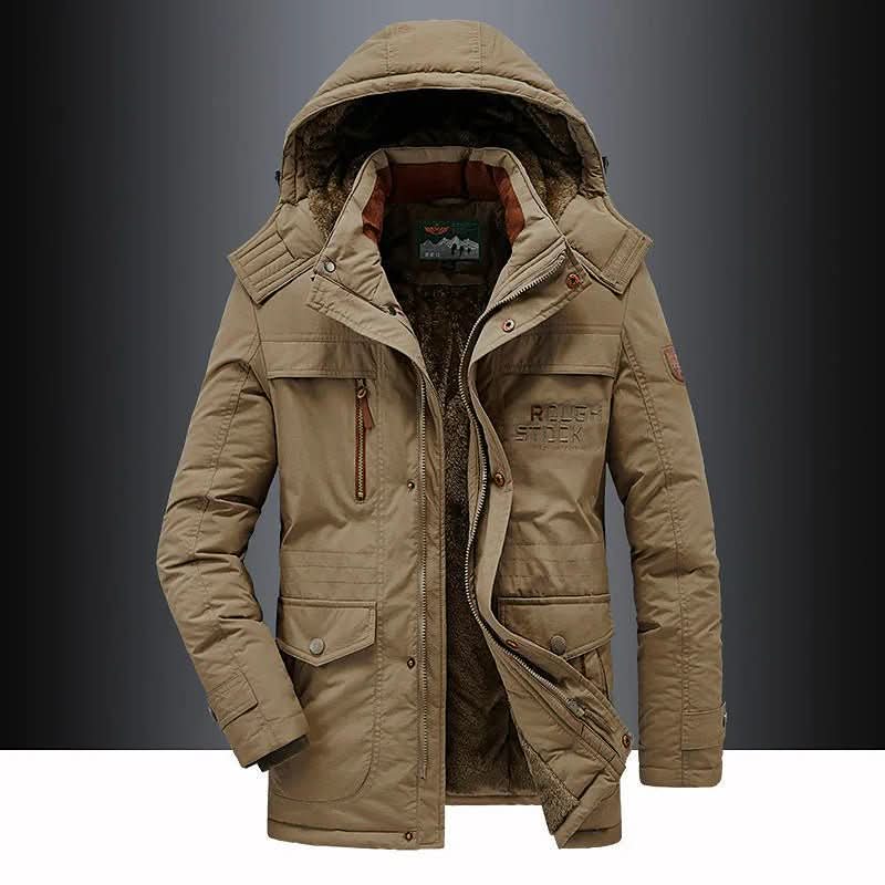 Women's Windproof Padded Parka — Fleece Lined Mid-Length Coat 8