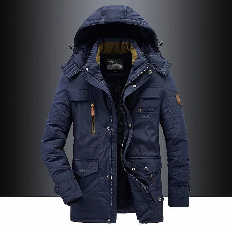 Women's Windproof Padded Parka — Fleece Lined Mid-Length Coat 5