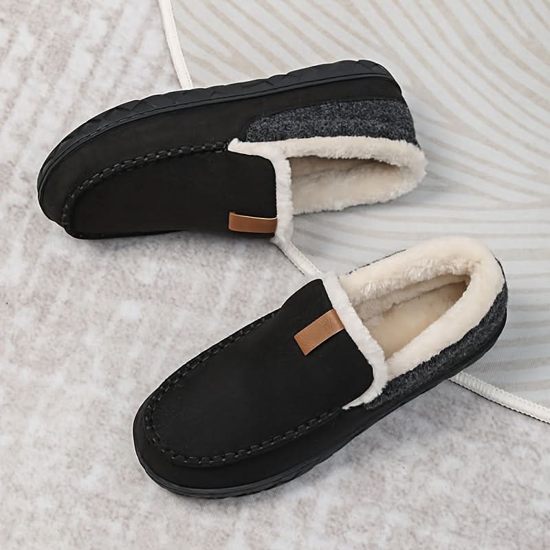 Men's Synthetic Wool Slip-On Loafer — Warm Indoor House Shoe 1