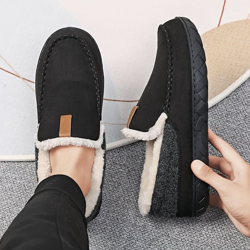 Men's Synthetic Wool Slip-On Loafer — Warm Indoor House Shoe 5