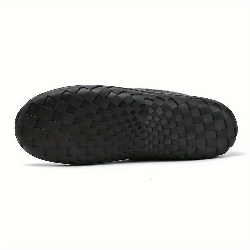 Men's Synthetic Wool Slip-On Loafer — Warm Indoor House Shoe 8