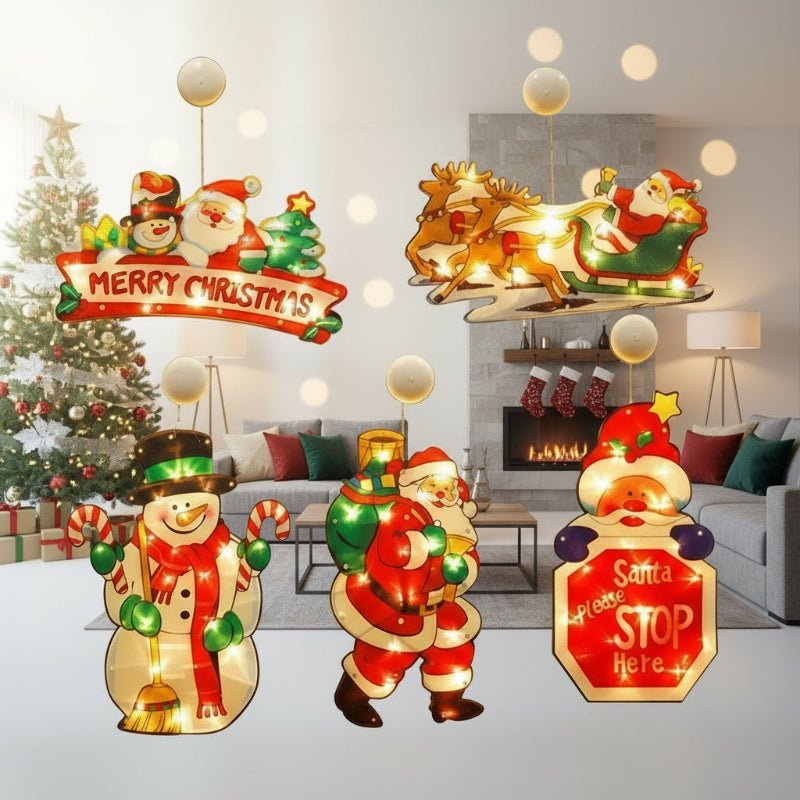LED Christmas Window Decoration — Festive Xmas Light Display 1