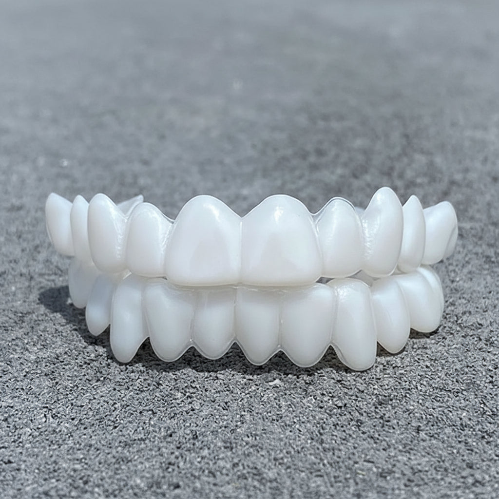 Adjustable White Dental Veneer Prosthesis — Reusable Smile 2