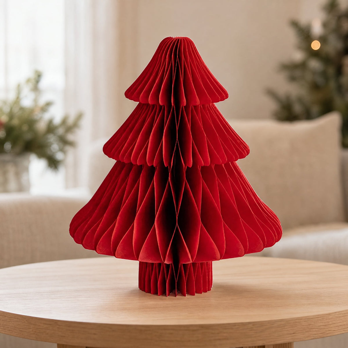 3D Honeycomb Paper Christmas Tree — Foldable Table Decor 1