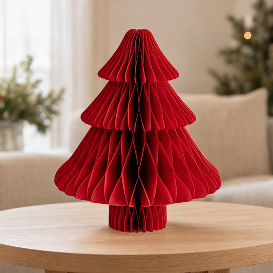 3D Honeycomb Paper Christmas Tree — Foldable Table Decor 1