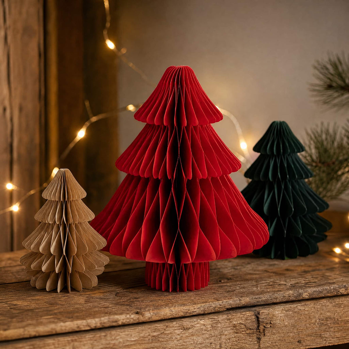 3D Honeycomb Paper Christmas Tree — Foldable Table Decor 6