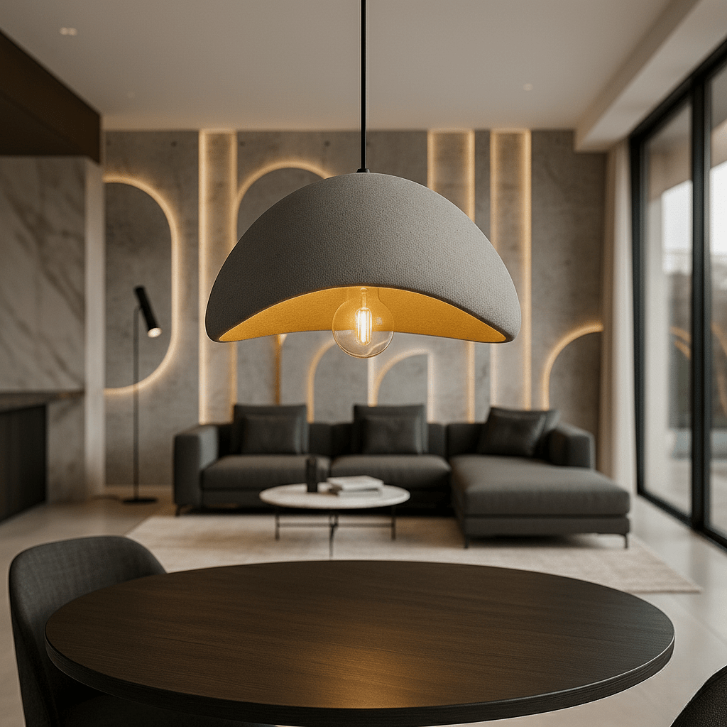 Dimmable Pendant Light — Warm Glow Metal & Glass Shade 19