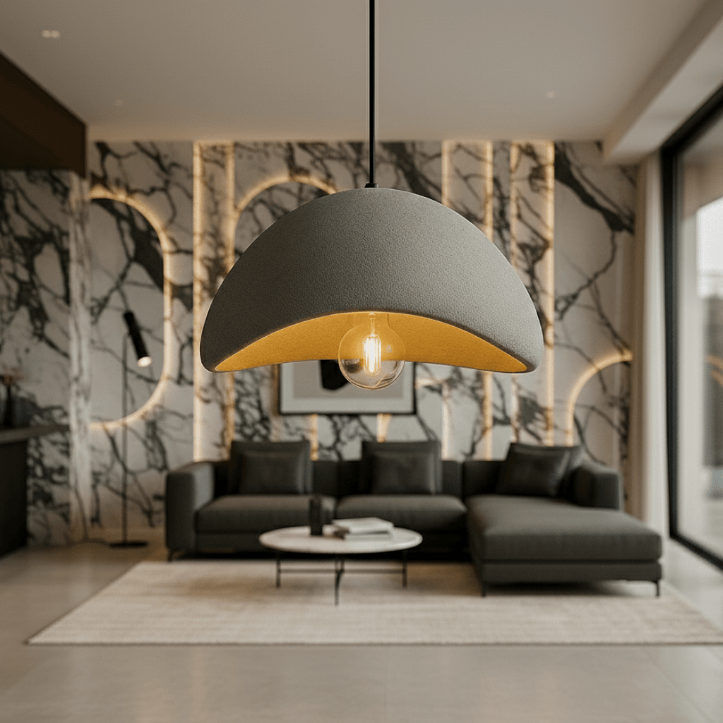 Dimmable Pendant Light — Warm Glow Metal & Glass Shade 8