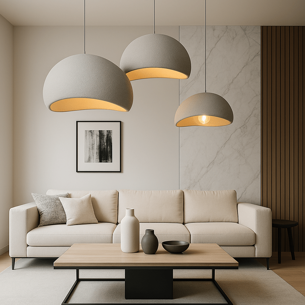 Dimmable Pendant Light — Warm Glow Metal & Glass Shade 7
