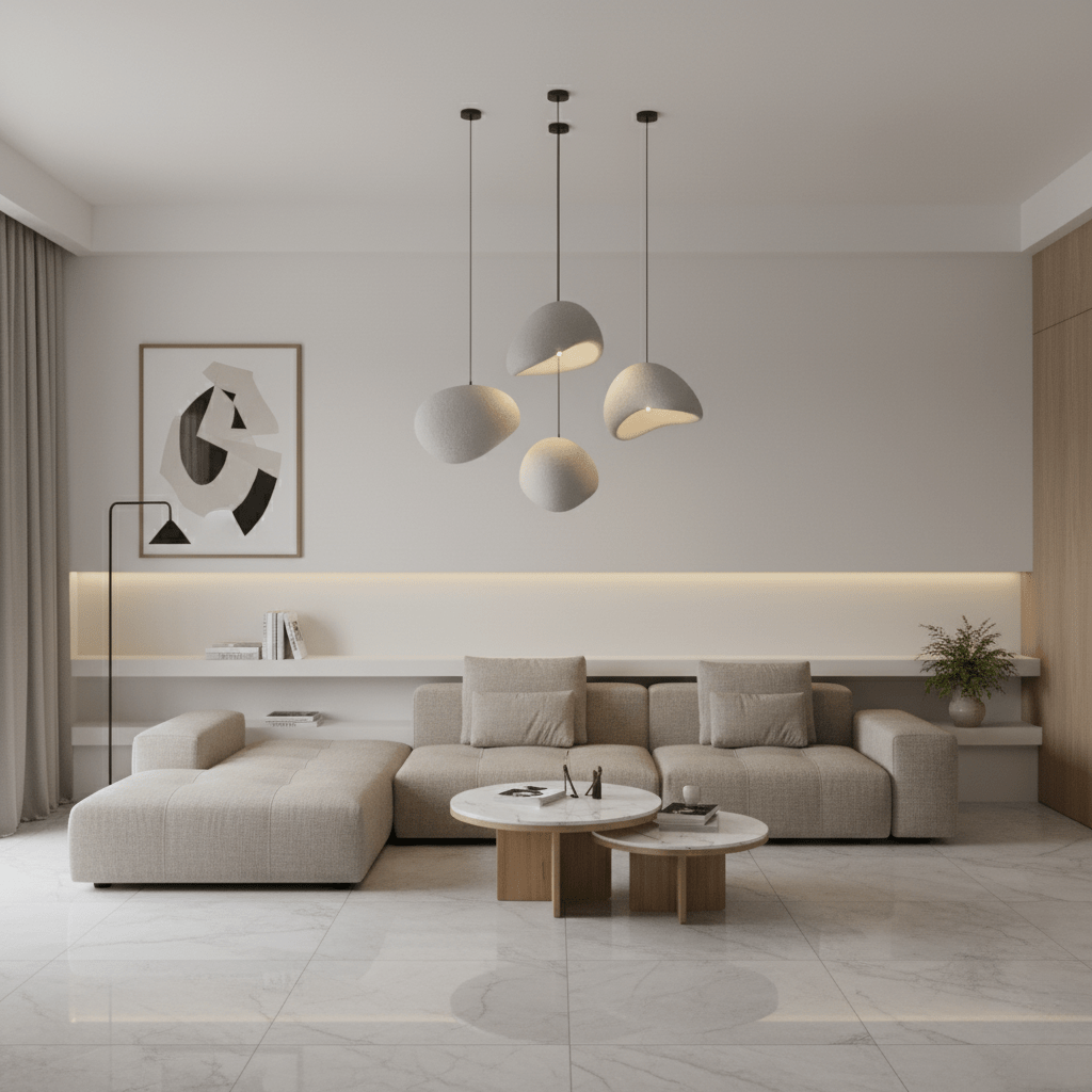 Dimmable Pendant Light — Warm Glow Metal & Glass Shade 13