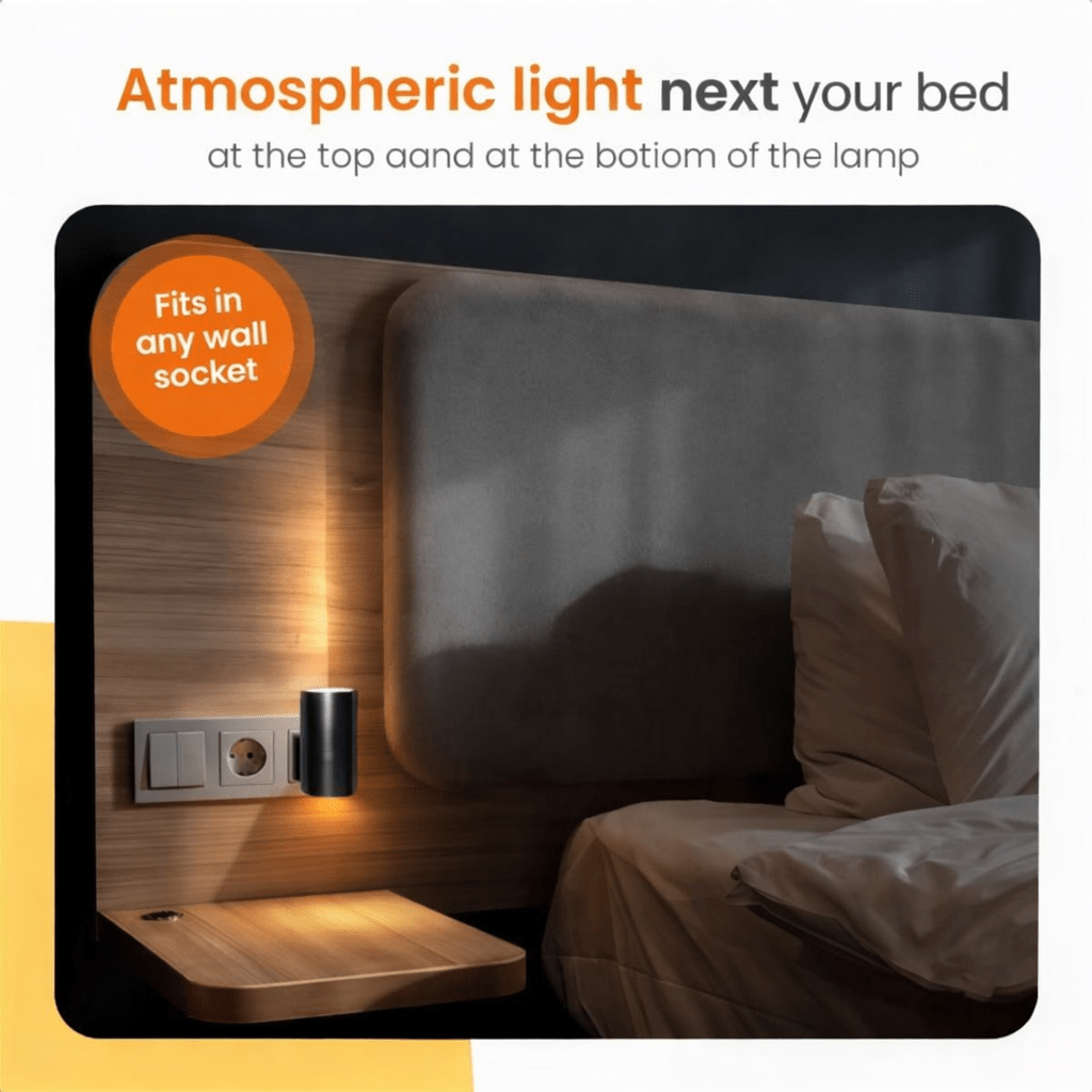 Aurora LED Night Lamp – Dimmable Smart Sensor Plug-In Light 4