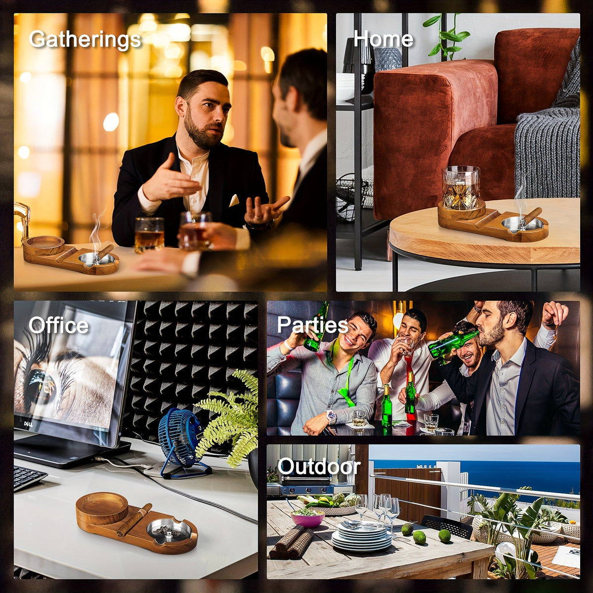 Gift for Dad — Cigar Ashtray & Whiskey Tray Set 8