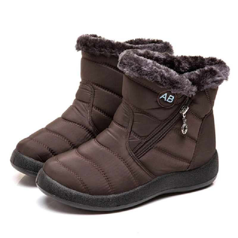 Women's Waterproof Plush Winter Boots — Warm Fleece Lined 2