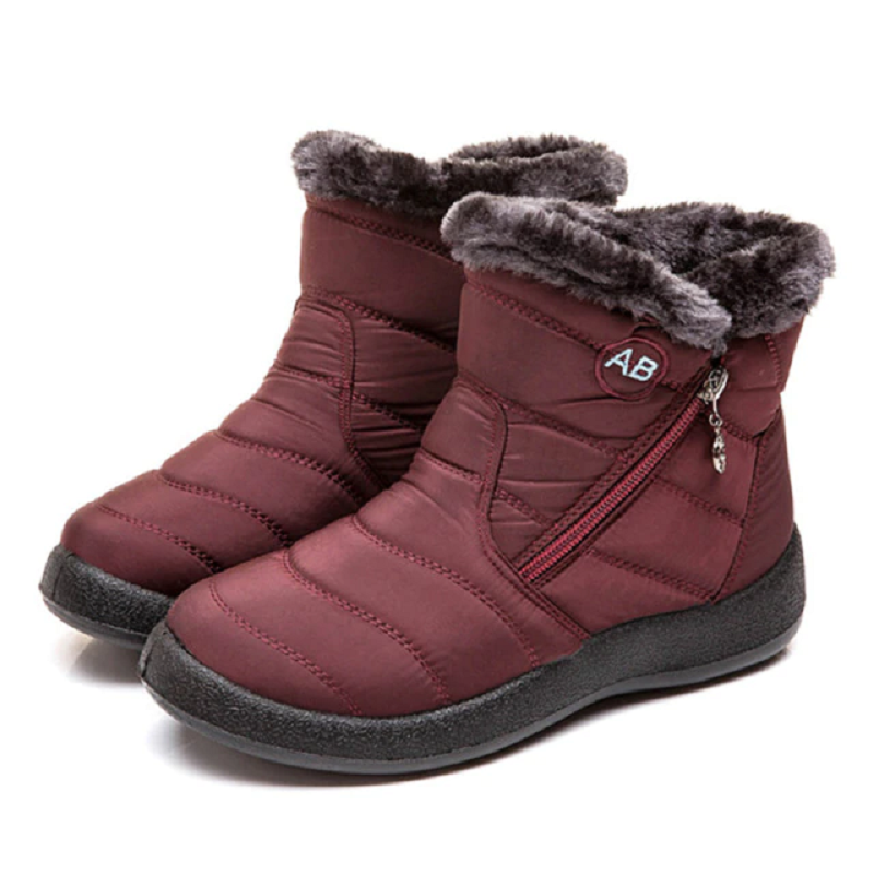 Women's Waterproof Plush Winter Boots — Warm Fleece Lined 4