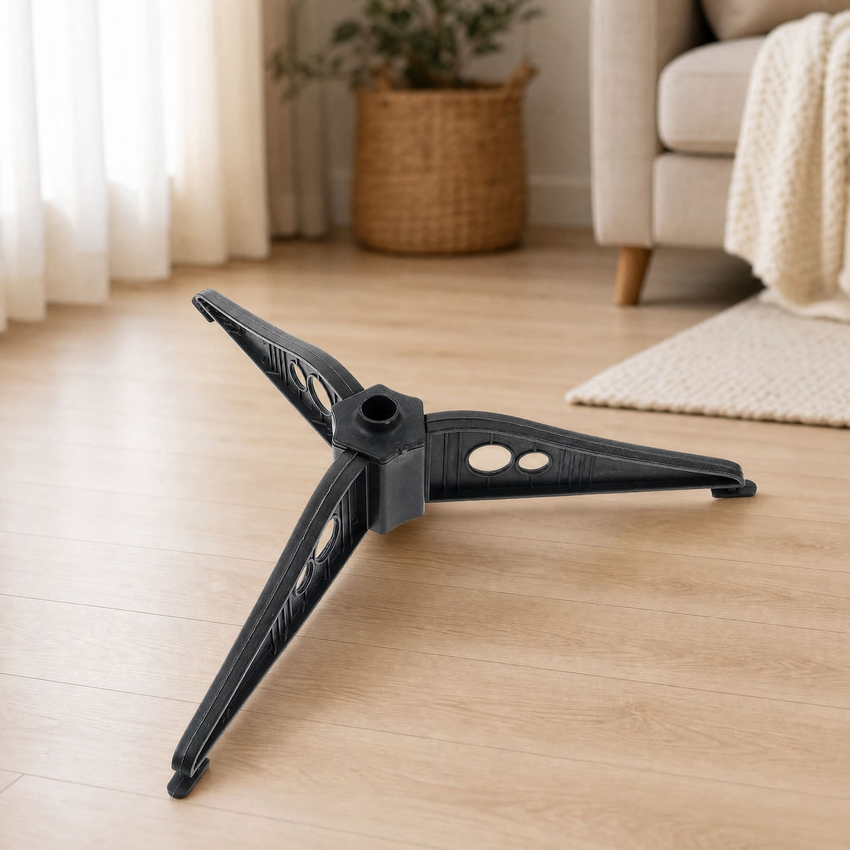 Plastic Tripod Christmas Tree Stand — 2 Sizes, Black 1