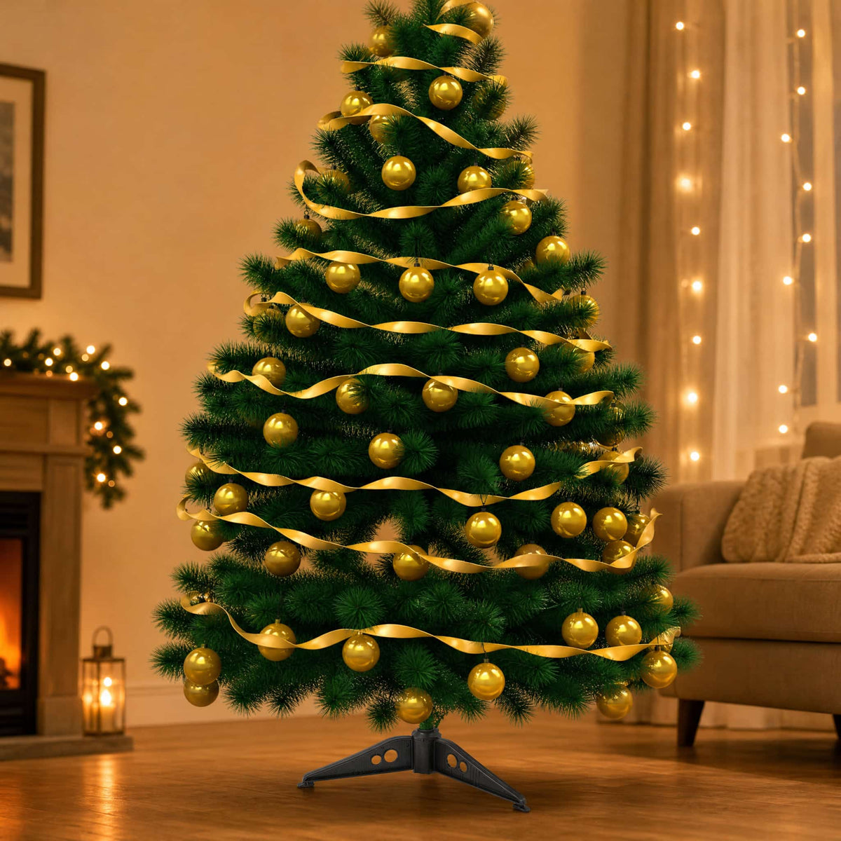 Plastic Tripod Christmas Tree Stand — 2 Sizes, Black 2