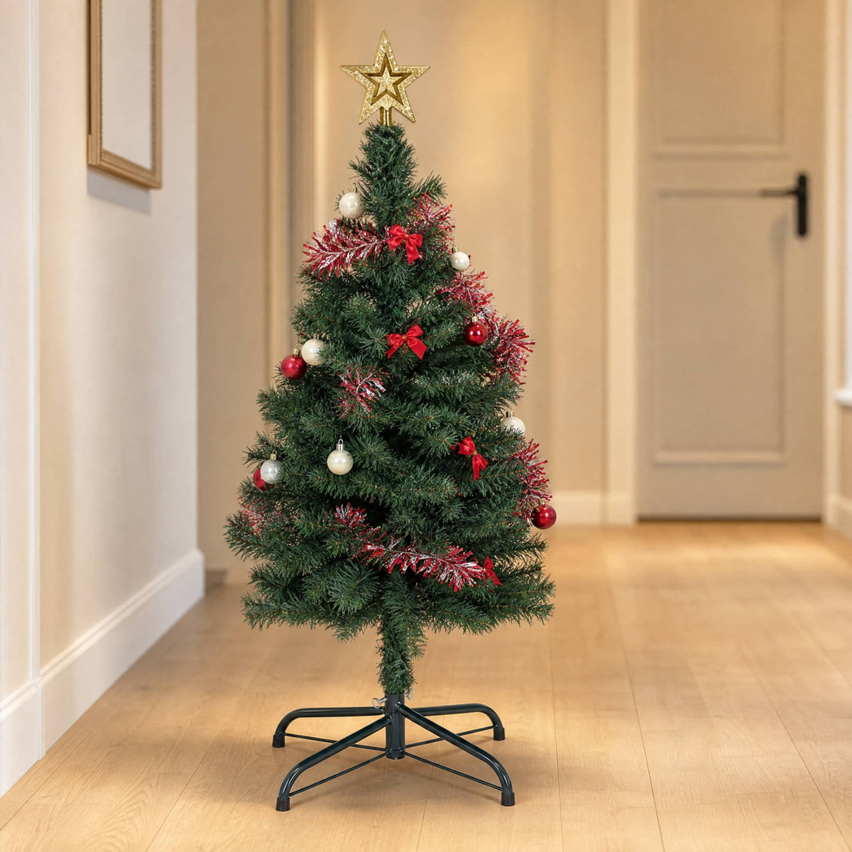 Metal Cross Christmas Tree Stand with Thumb Screws 4