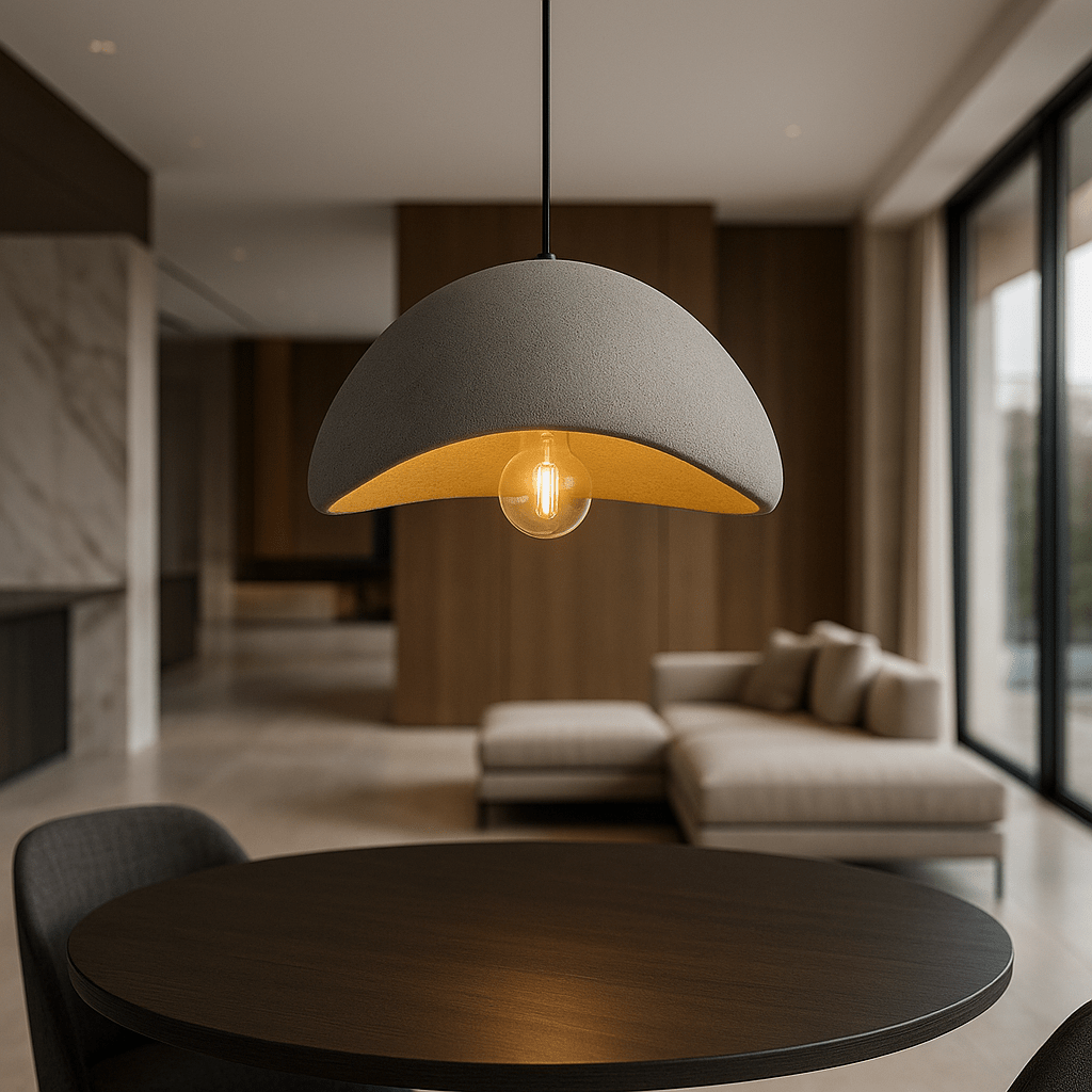 Dimmable Pendant Light — Warm Glow Metal & Glass Shade 5