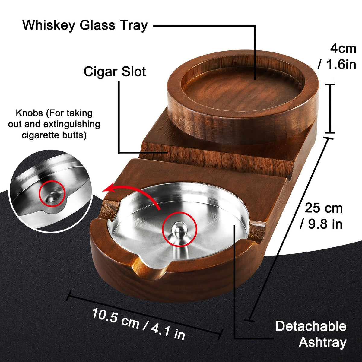 Gift for Dad — Cigar Ashtray & Whiskey Tray Set 10