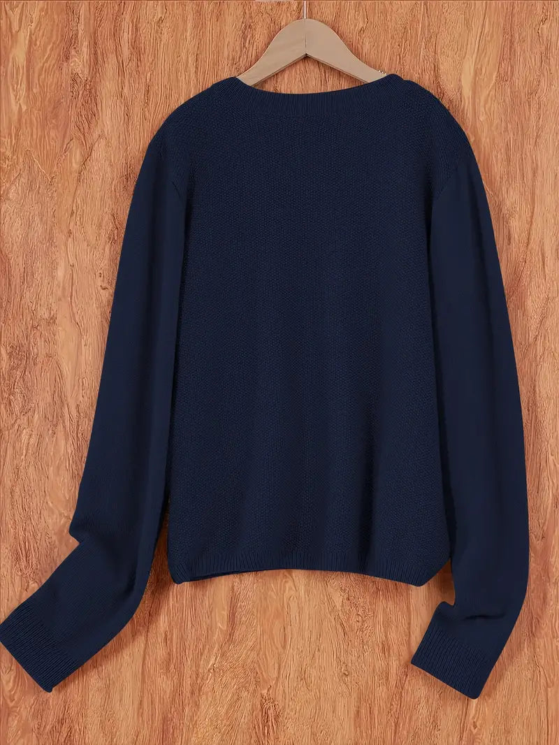 Women's Relaxed Open-Front Knit Cardigan Sweater 3