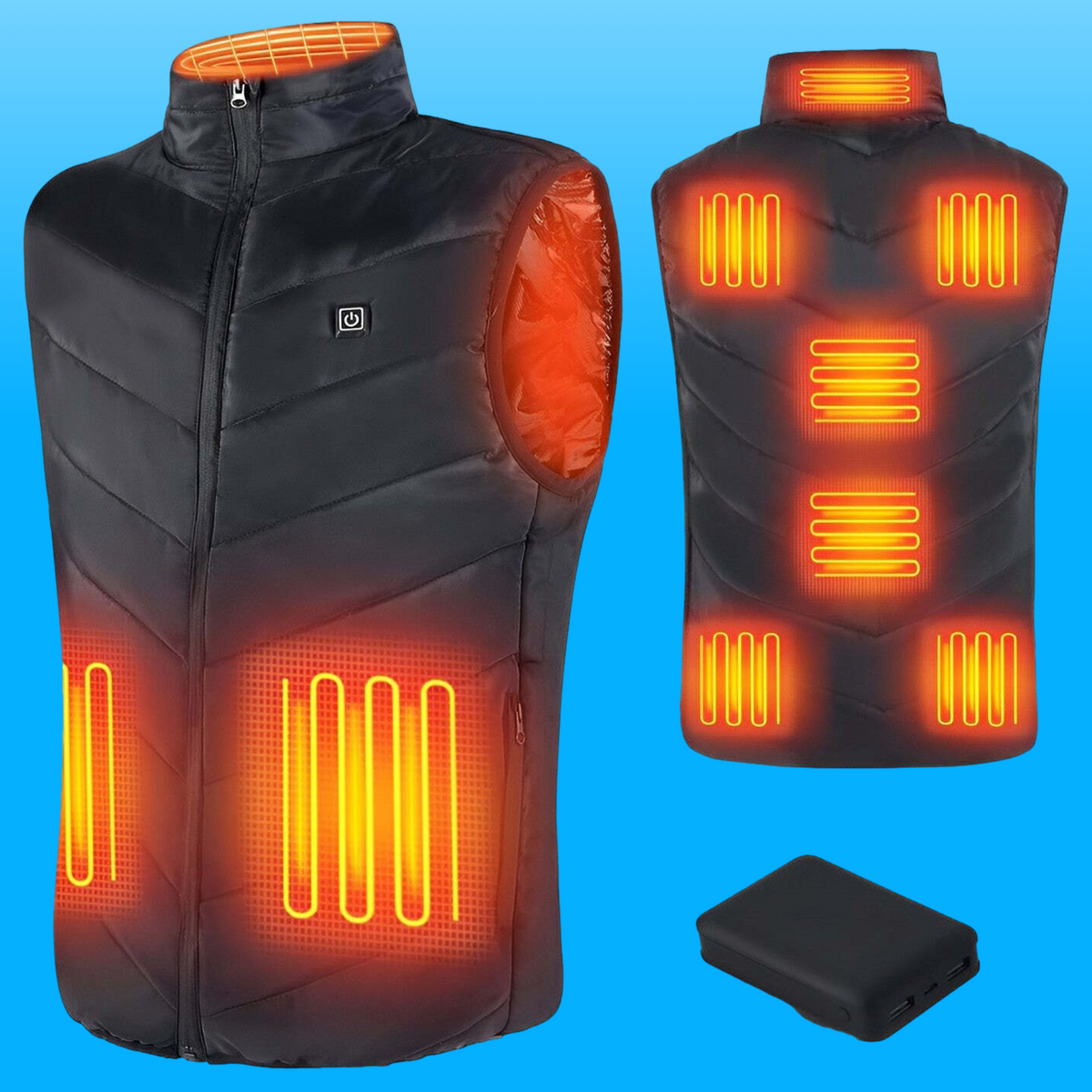 Unisex USB Heated Vest — 4-Zone Carbon Fibre, 8-Hr Warmth 1