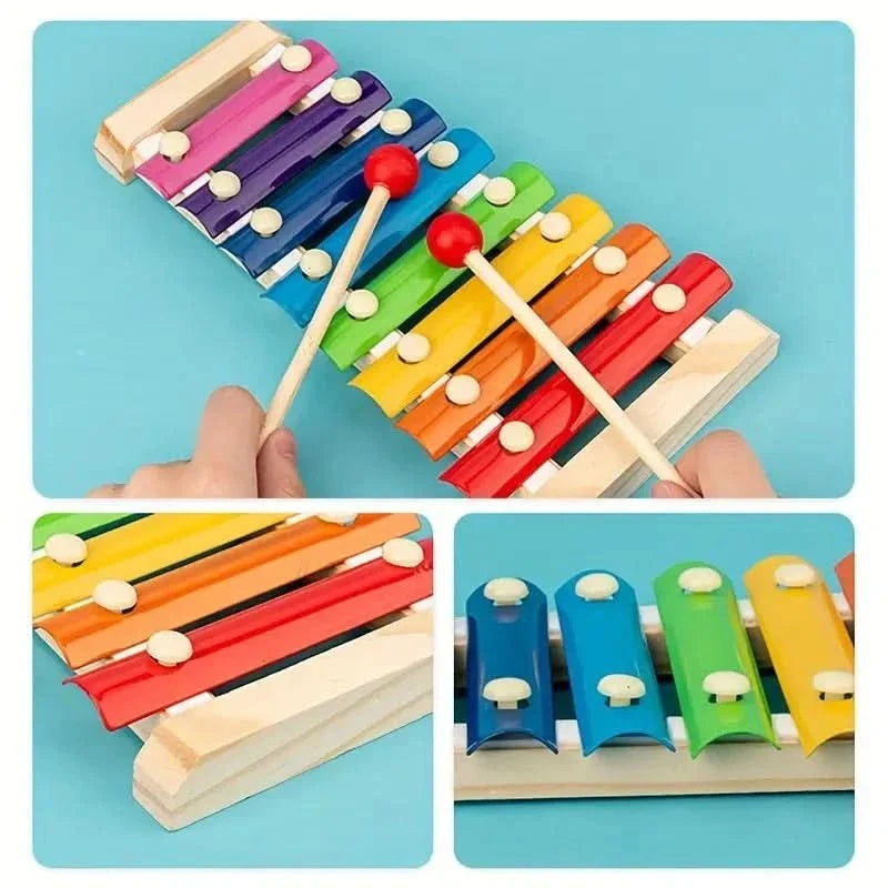 Montessori Toys 5-in-1 Wooden Set — Baby from 6 Months 5