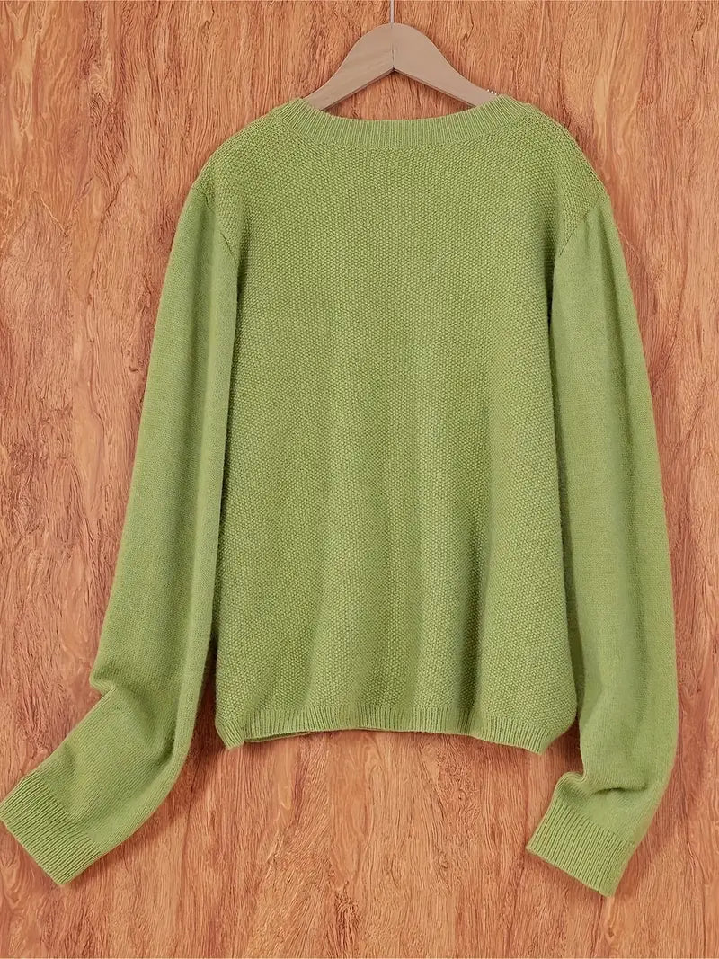 Women's Relaxed Open-Front Knit Cardigan Sweater 1