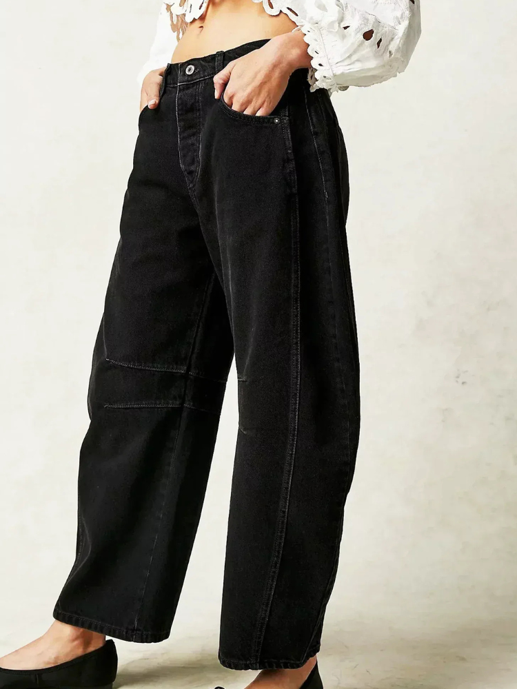 Women's Baggy Jeans — Relaxed Wide-Leg Denim Fit 1