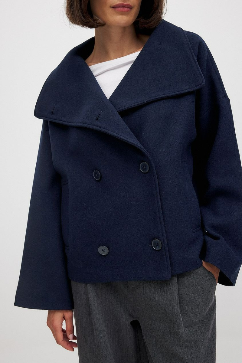 Women's Vintage Double-Breasted Short Coat — Classic Fit 2
