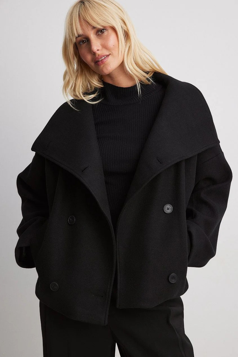Women's Vintage Double-Breasted Short Coat — Classic Fit 5